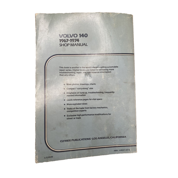 VOLVO 140 Book 1967-1974 Tune Up Shop Car Repair Service Rare CLYMER Manual A222 - Picture 3 of 11
